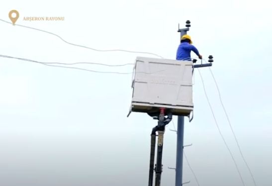 Abşeronda elektrik təsərrüfatı yenilənir - VİDEO