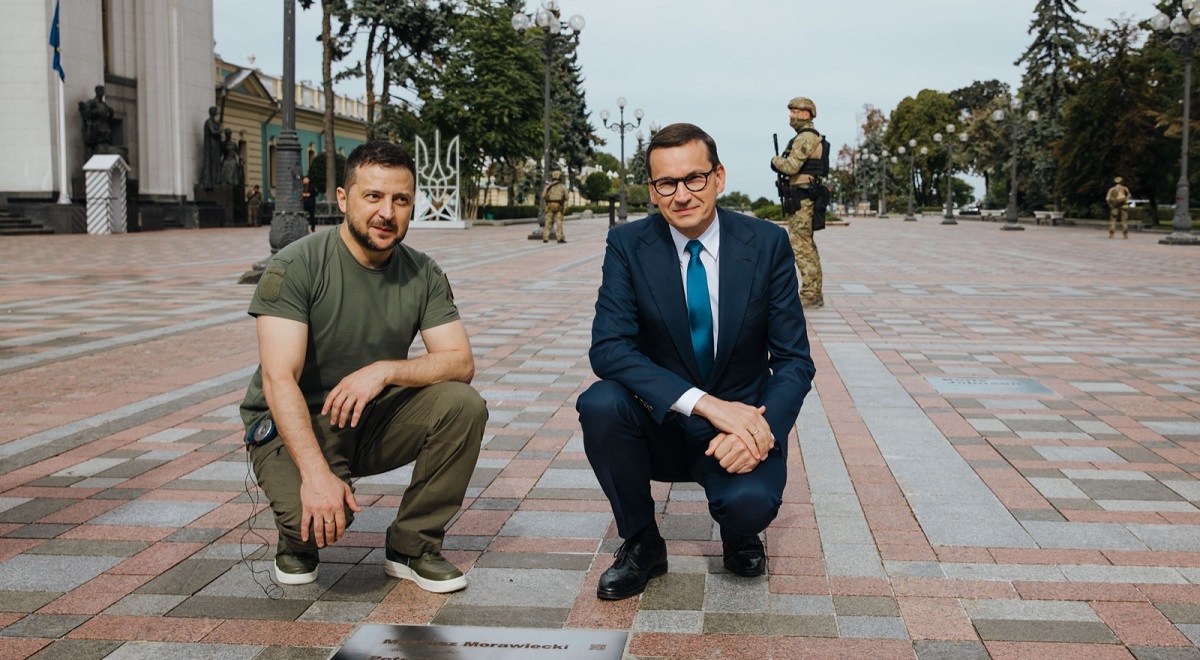 Zelenski Polşa baş naziri ilə görüşdü