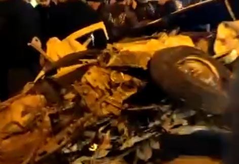 Bakıdakı ağır qəzanın görüntüləri - VİDEO