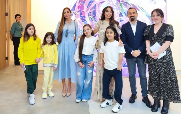 Leyla və Arzu Əliyevalar açılışda - FOTOLAR