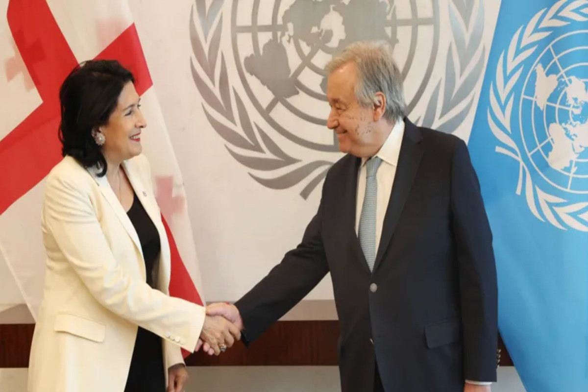 Gürcüstan Prezidenti Quterreşlə görüşüb