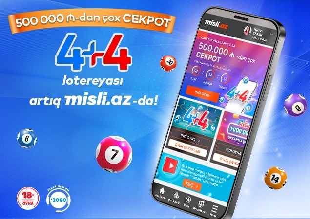 “4+4” tirajlı lotereya biletləri onlayn satışda