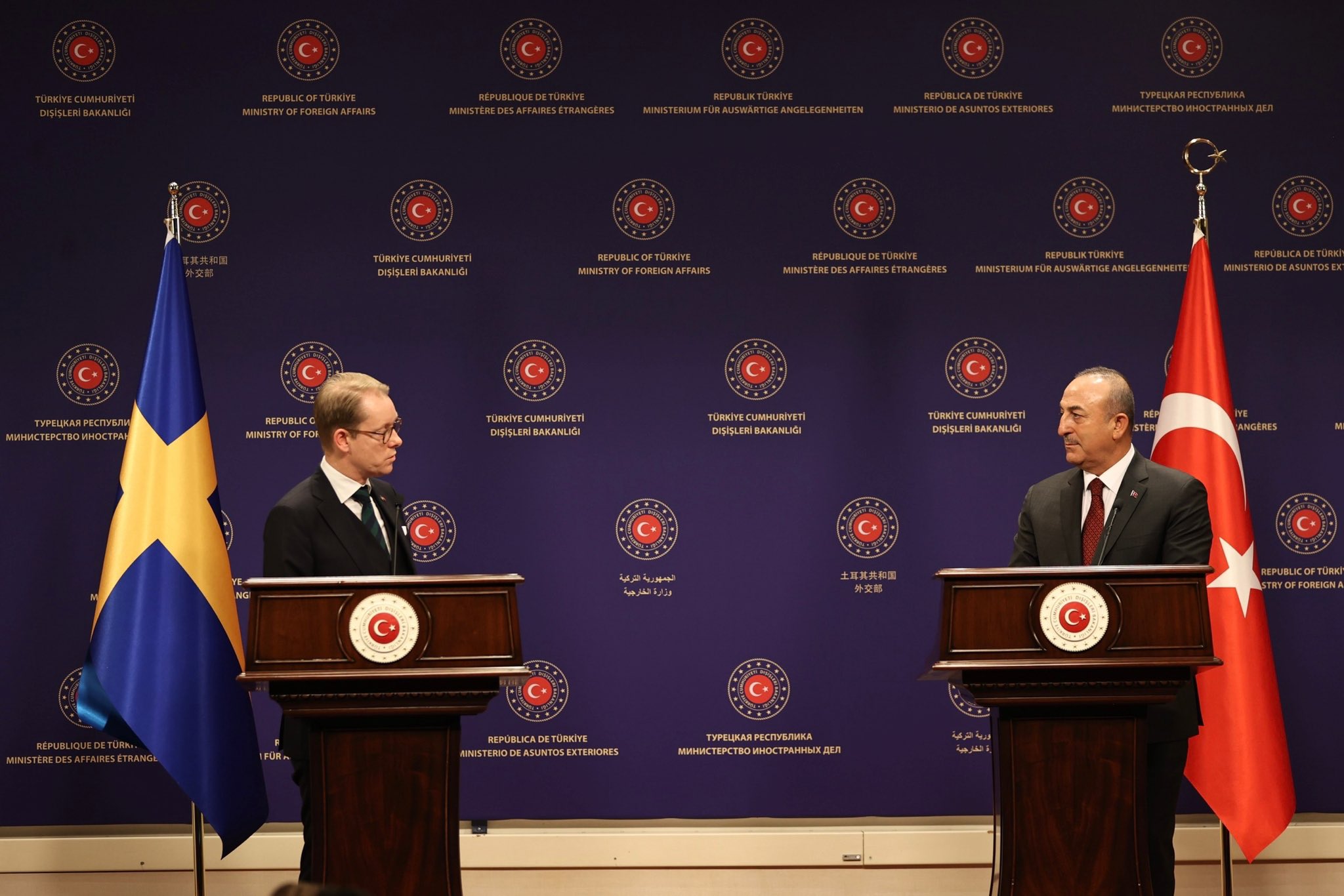 Çavuşoğlu isveçli həmkarı ilə danışıqlar apardı 