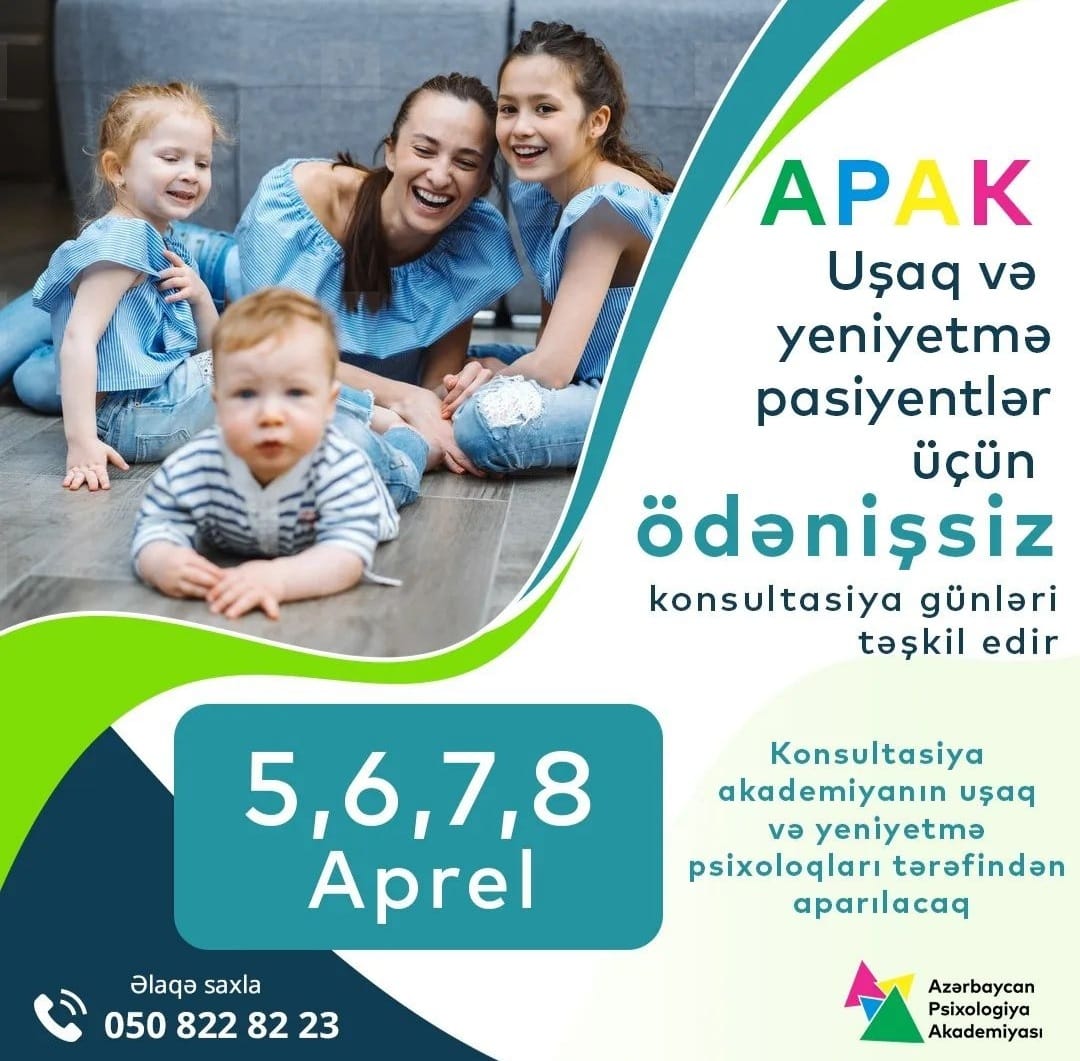 Psixologiya Akademiyasında ödənişsiz konsultasiya - Bu tarixdə müraciət edin!