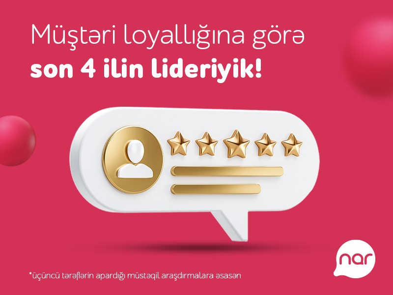 “Nar” ardıcıl 4 ildir Müştəri Loyallığı İndeksində liderdir
