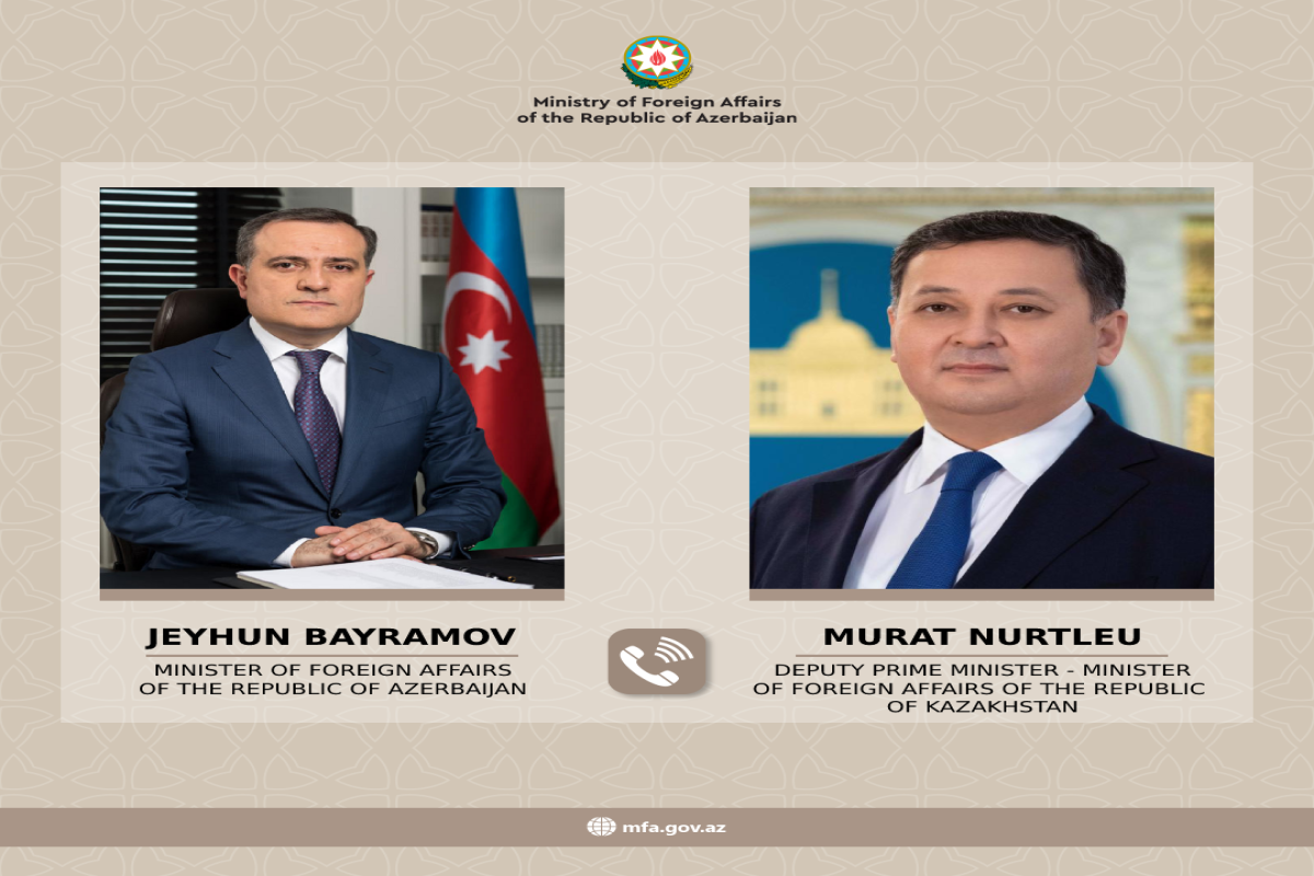 Ceyhun Bayramov qazaxıstanlı həmkarı ilə danışıqlar apardı