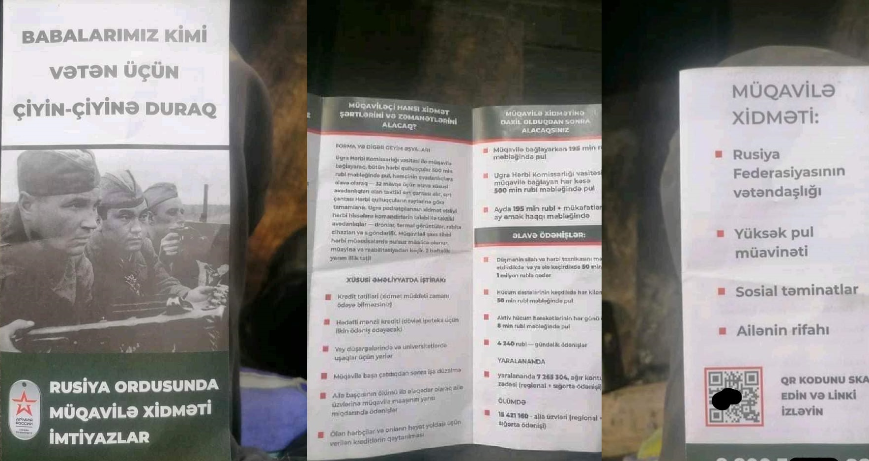 Azərbaycanda Rusiya ordusuna qoşulmağa çağıran bukletlər PAYLANILIR?