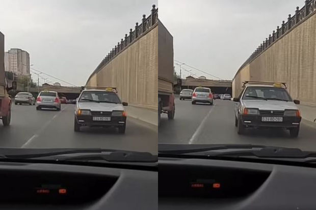 Daha bir sürücü maşını geriyə sürdü - VİDEO