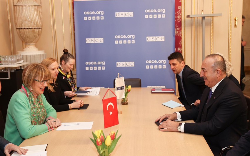 Çavuşoğlu ATƏT-in baş katibi ilə Cənubi Qafqazı müzakirə etdi 
