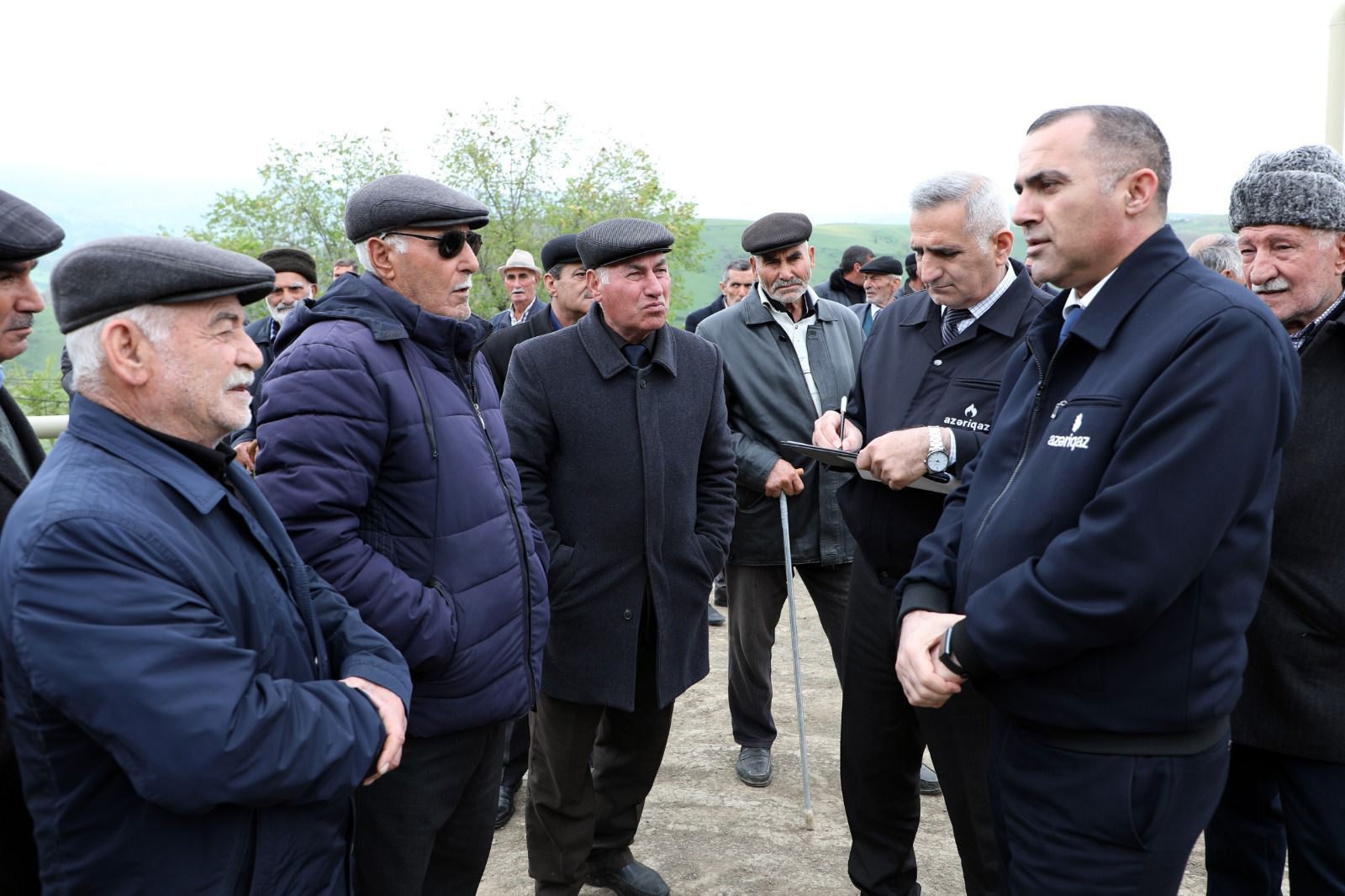 Leriklilər qaz problemindən danışdılar - FOTOLAR
