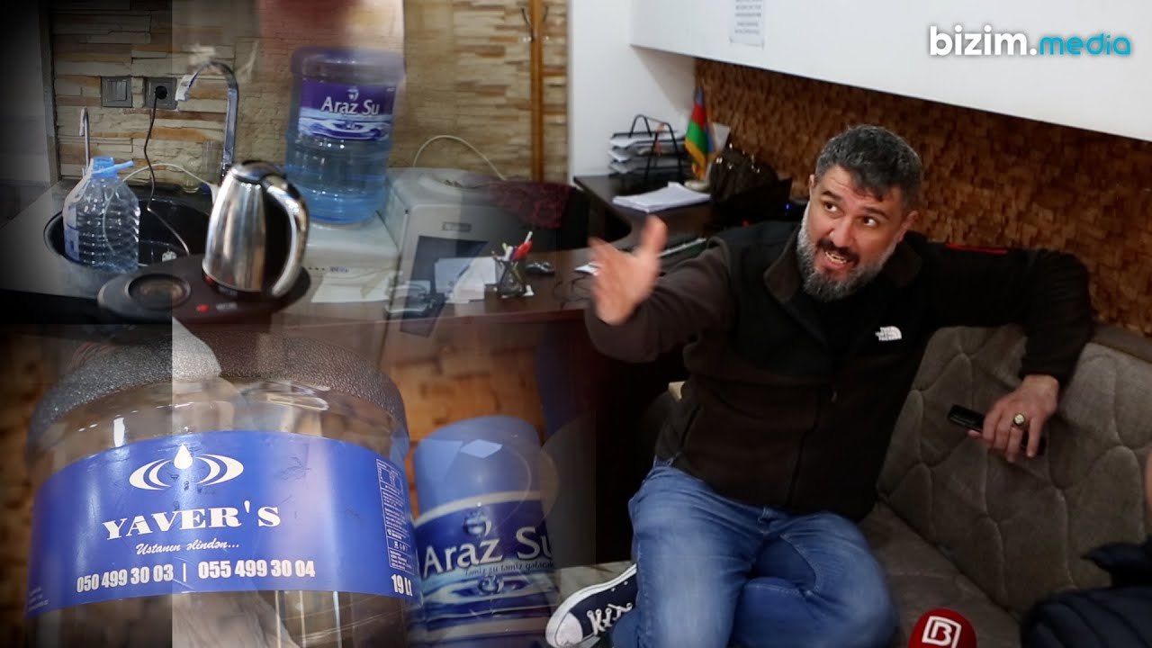 Bakıda qablaşdırılan sular krandan doldurulur – VİDEO