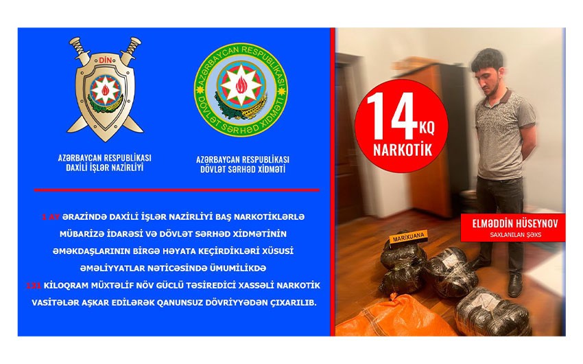 İmişlidə narkotik əməliyyatı - 14 kiloqram...