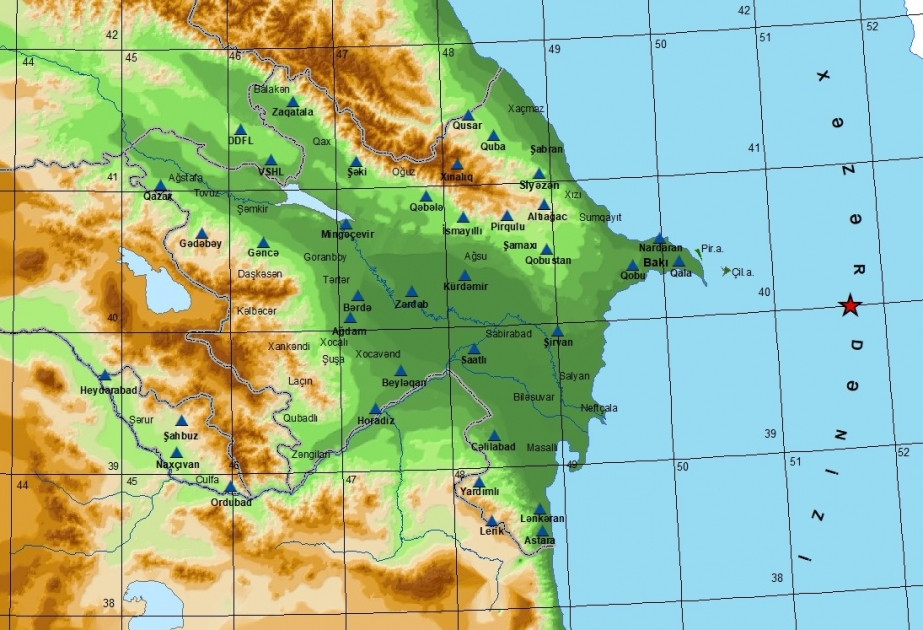 Xəzər dənizində zəlzələ oldu