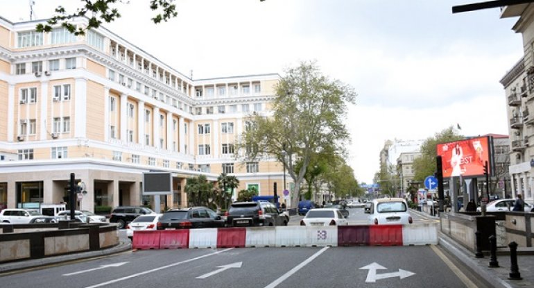 Bakının mərkəzi küçələri BAĞLANIR