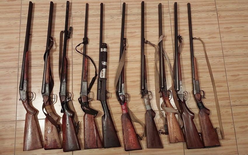 Lənkəran sakinlərindən sənədsiz ov tüfənglərı götürüldü