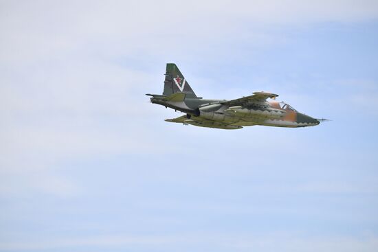 Rusiyaya məxsus Su-25 qırıcısı qəzaya uğradı 