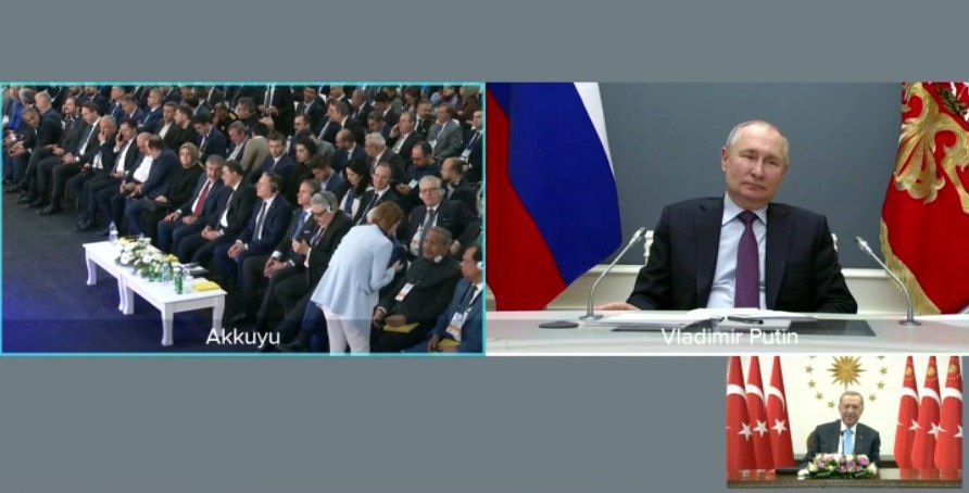 Ərdoğan və Putin “Akkuyu” mərasimində - FOTOLAR