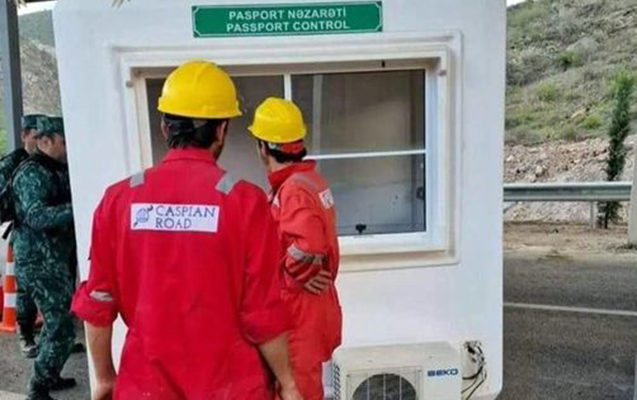 Laçında pasport yoxlanış köşkü qoyulub - FOTO
