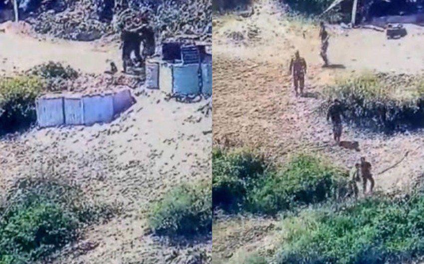 Ermənistan ordusunda özbaşınalıq görüntüləri - VİDEO