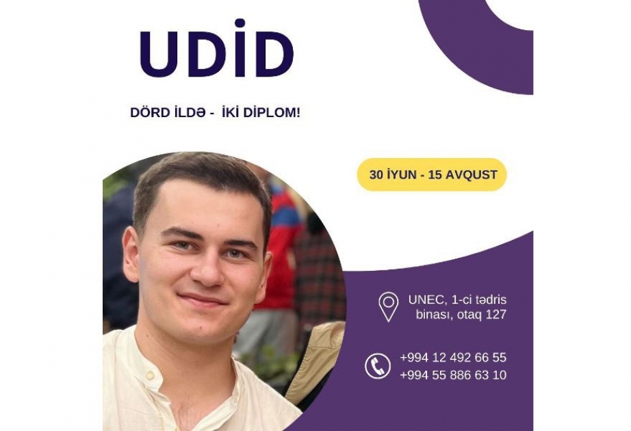 UNEC-də 4 ildə iki diplom əldə etmək imkanı