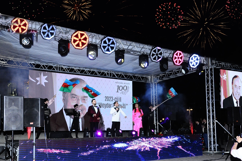 Ulu Öndərin 100 illiyi Naftalanda təntənə ilə qeyd edilib - FOTOLAR
