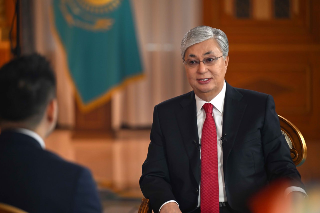 Tokayev Çin telekanalına müsahibə verib - FOTO