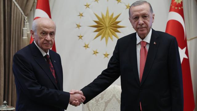 Ərdoğan partiya liderləri ilə bir araya gəldi - FOTOLAR