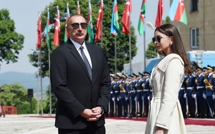 Vilnüsdə Prezidentin rəsmi qarşılanma mərasimi oldu