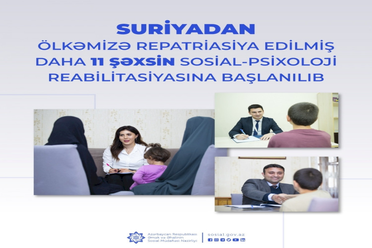 Suriyadan gətirilən şəxslərin reabilitasiyasına başlanılıb