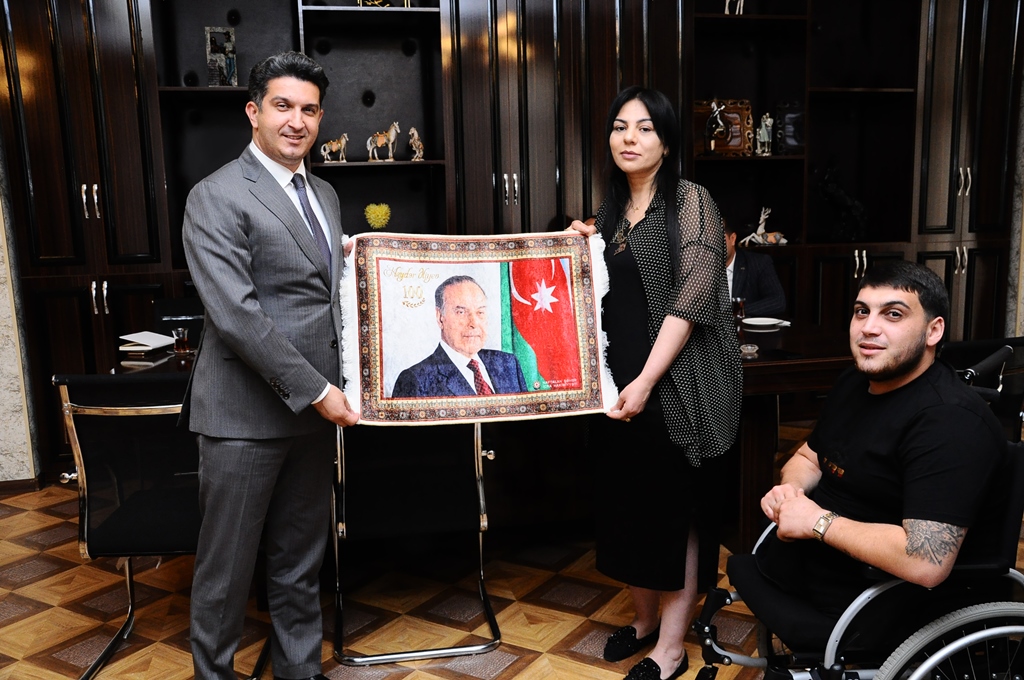 Naftalanda qonaq olan şəhid anası və qazi ilə görüş - FOTOLAR