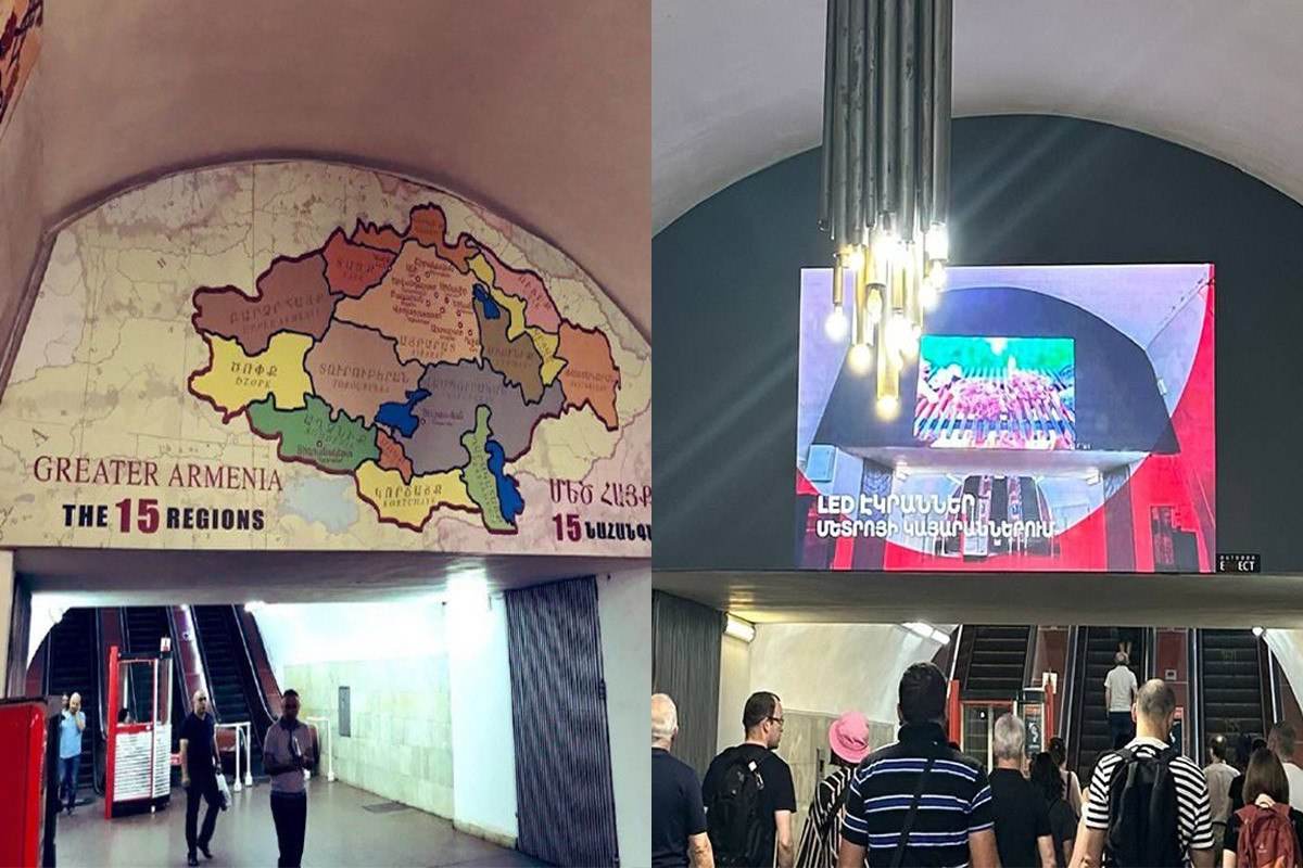 İrəvan metrosundakı “Böyük Ermənistan” xəritəsi YIĞIŞDIRILDI