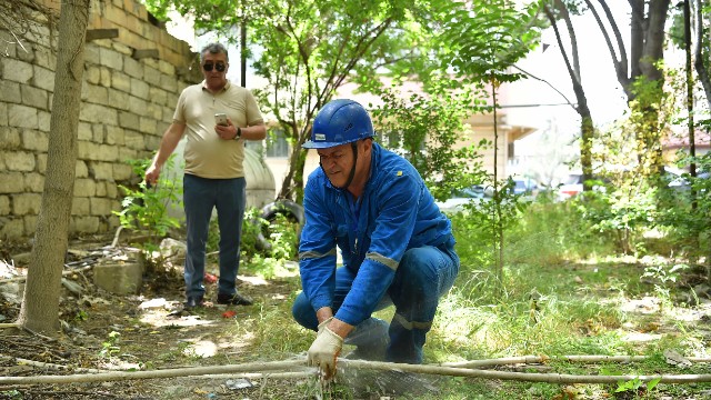Nəsimidə sudan qeyri-qanuni istifadə halları aşkarlanıb - FOTOLAR