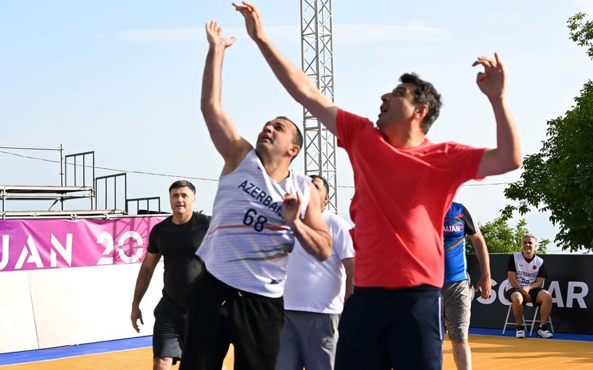 Nazir Şuşada basketbol oynadı - FOTOLAR