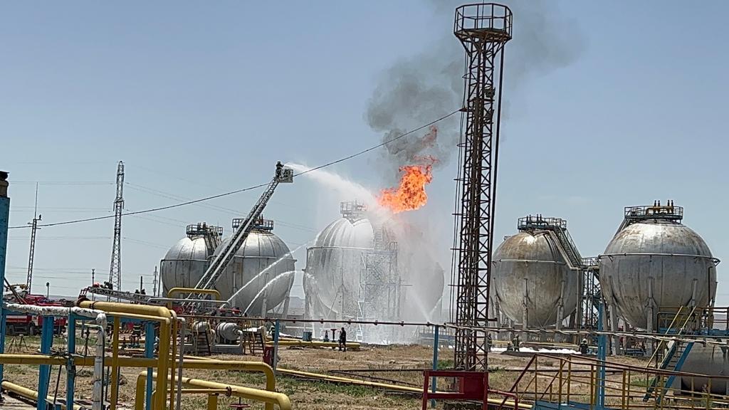 Zavoddakı yanğında bir nəfər xəsarət alıb