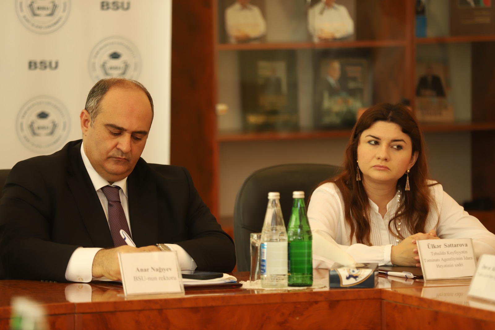 BSU-da üçtərəfli əməkdaşlıq müqaviləsi imzalanıb - FOTOLAR