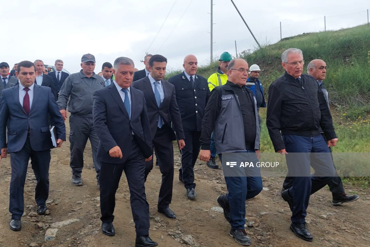 Dövlət Komissiyası Söyüdlüdə süni gölə baxış keçirdi - FOTOLAR