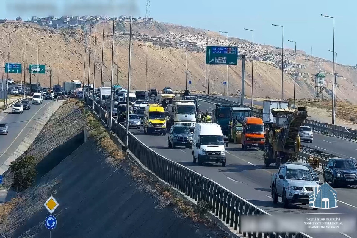 Bakı dairəvi yolunda tıxac - VİDEO