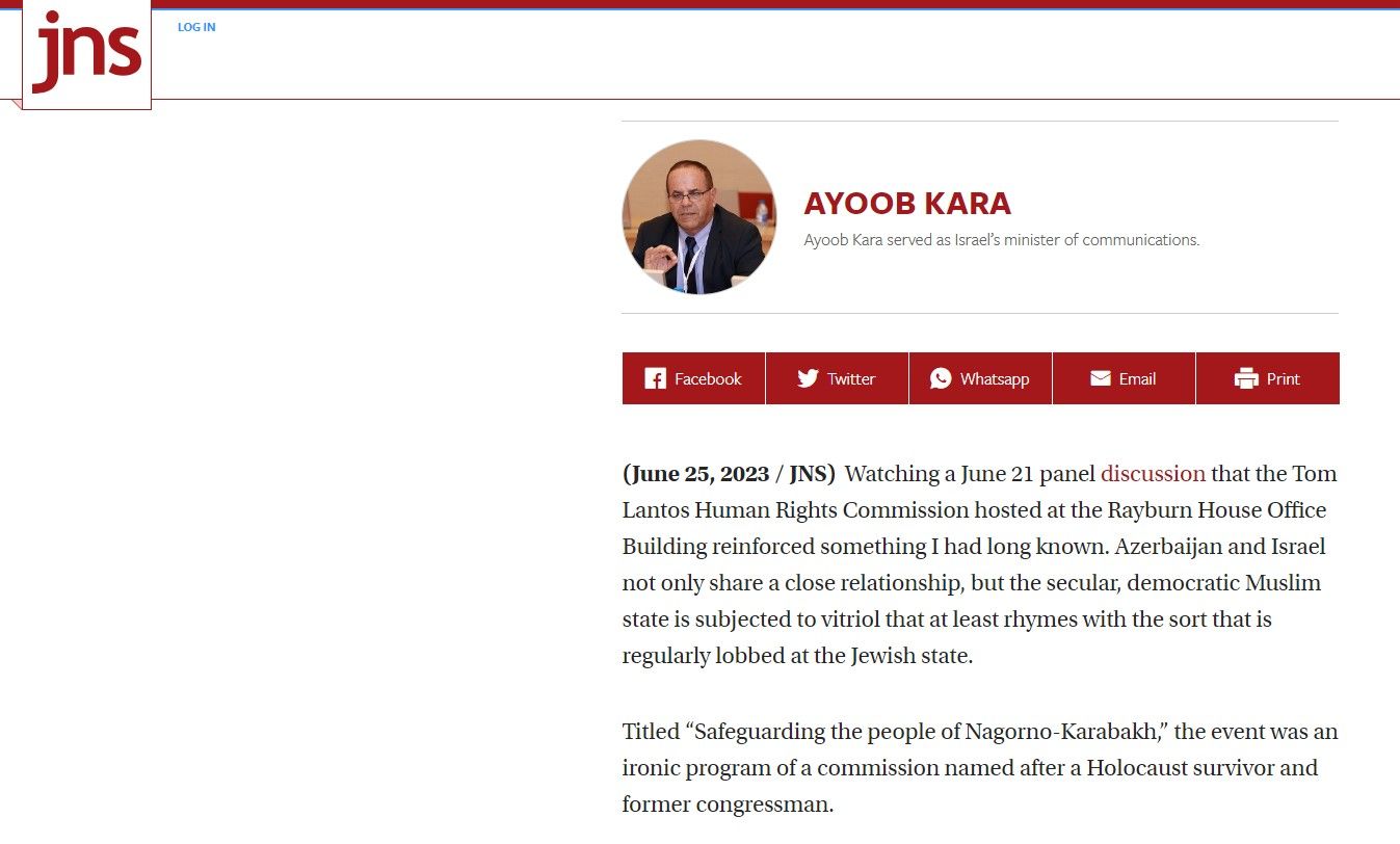Azərbaycan İsrail kimi haqsız tənqidlərə məruz qalır - Sabiq nazir