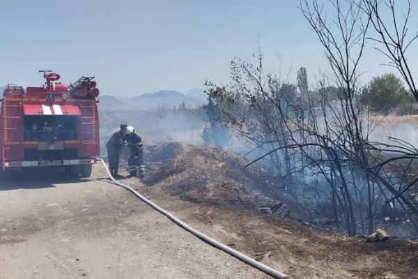 Naxçıvandakı yanğın söndürüldü - VİDEO