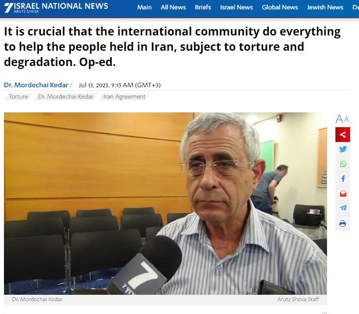 İsrailli professordan İranda həbsdə olan azərbaycanlılarla bağlı çağırış