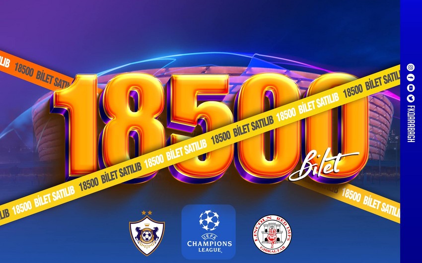 “Qarabağ”ın oyununa 18 500 bilet satılıb