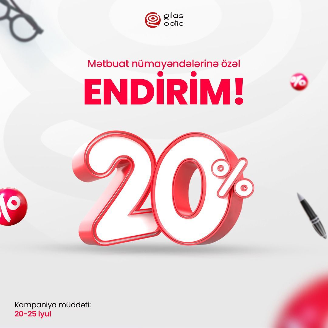 Mətbuat nümayəndələrinə özəl endirim!