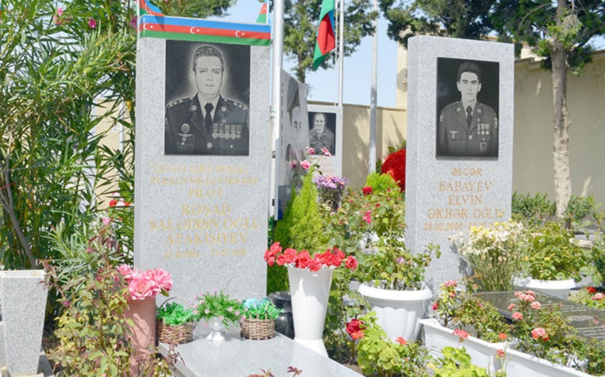 Şəhid Rəşad Atakişiyevin məzarı ziyarət edildi - FOTOLAR