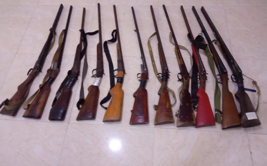 Sabirabadda qanunsuz silahlar aşkarlandı