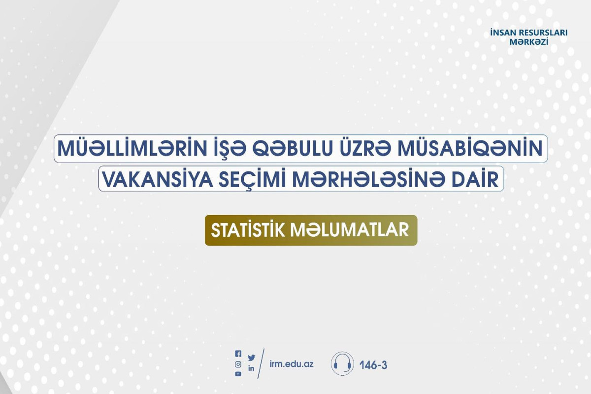 MİQ-in vakansiya seçiminə dair statistik məlumatlar