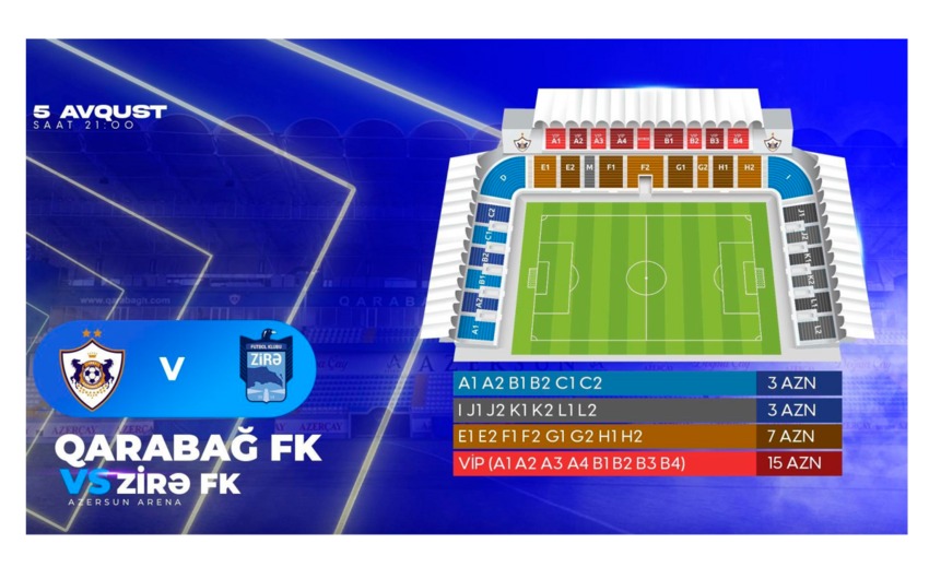 “Qarabağ”ın oyununun biletləri bu gün satışa çıxarılacaq