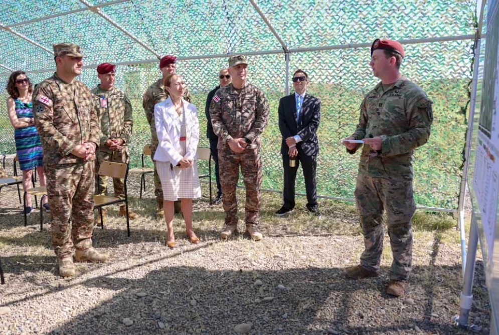Hərbçilərimiz Gürcüstanda keçirilən təlimdə - FOTO
