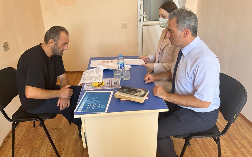 Ombudsman nümayəndələri erməni diversanta baş çəkdi - FOTO