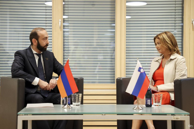 Ararat Mirzoyan Sloveniya XİN başçısı ilə görüşdü