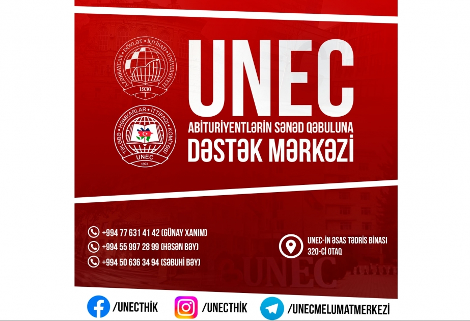 UNEC-də Sənəd Qəbuluna Dəstək Mərkəzi yaradıldı